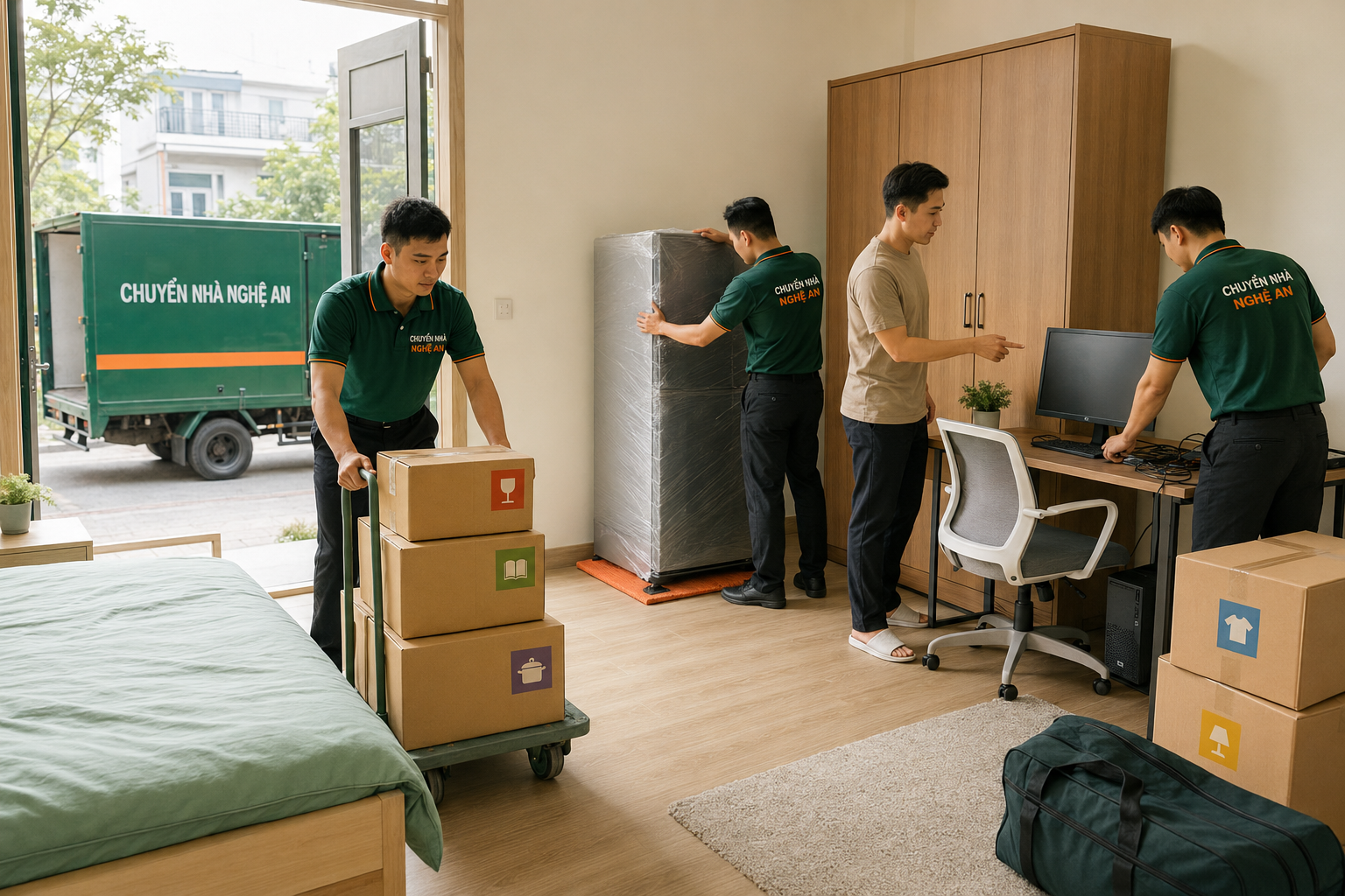 Bàn giao đồ đạc chuyển phòng trọ tại Vinh, Nghệ An