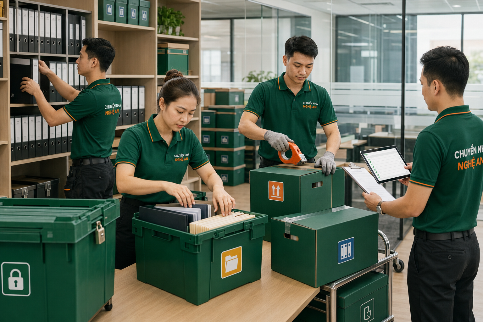 Đóng gói thiết bị văn phòng khi chuyển văn phòng trọn gói
