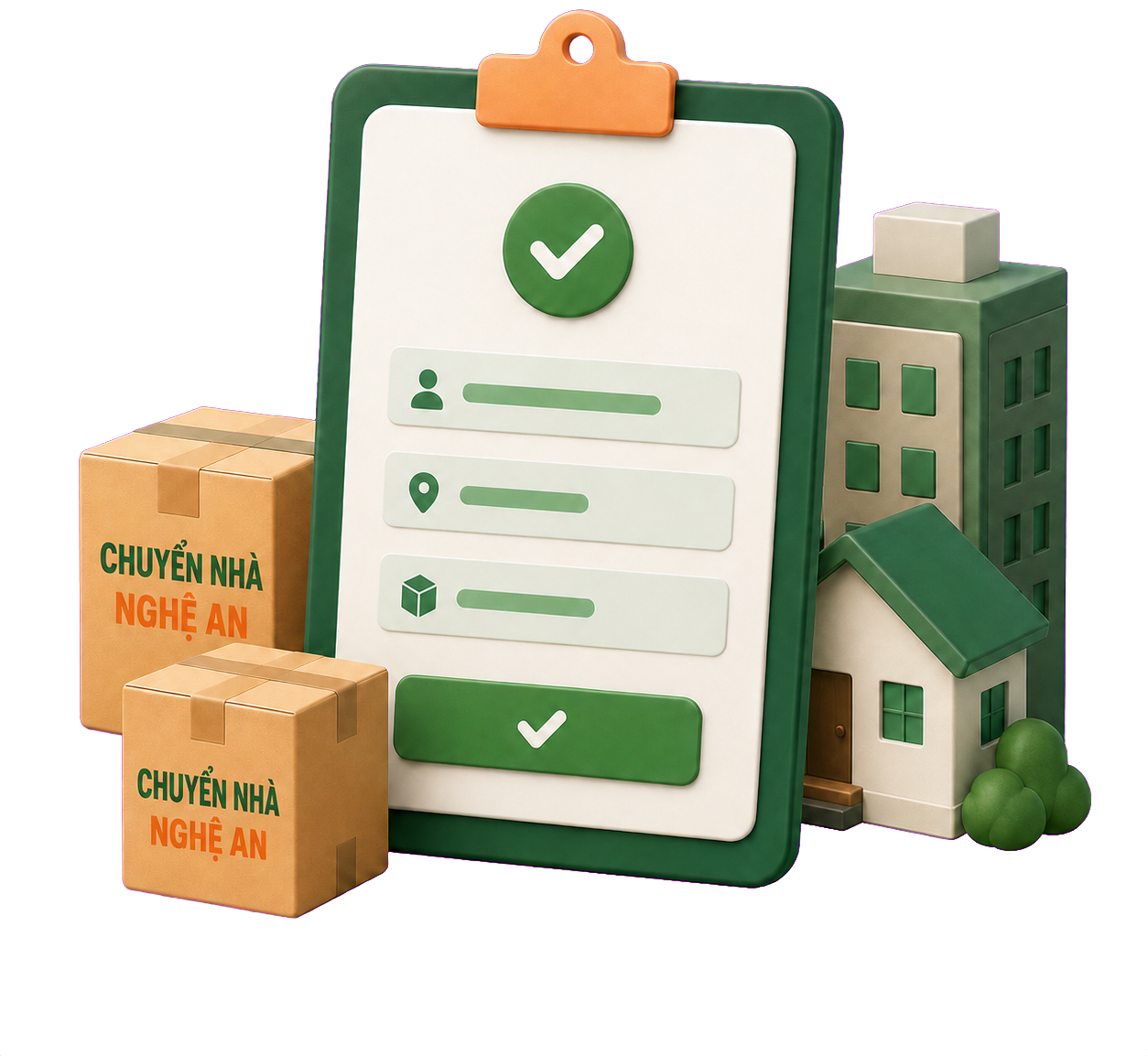 Minh hoạ đặt dịch vụ chuyển đồ nhanh chóng