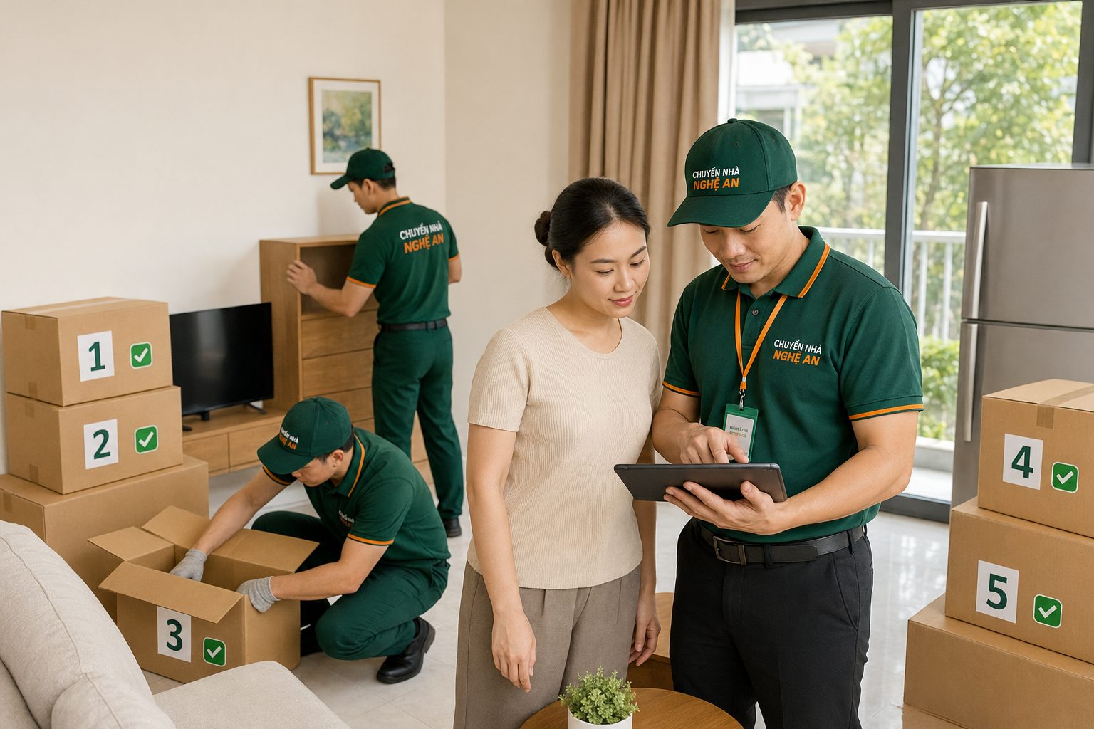 Kiểm tra lại từng thùng đồ theo danh sách sau khi chuyển đến nhà mới