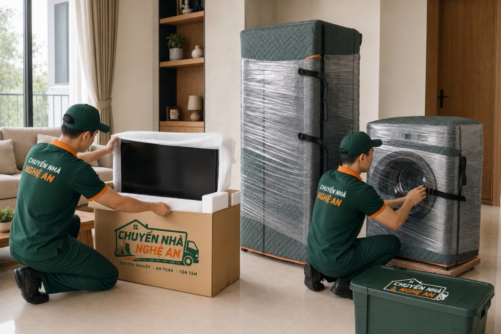 Cách bọc lót đồ điện tử chuyển nhà