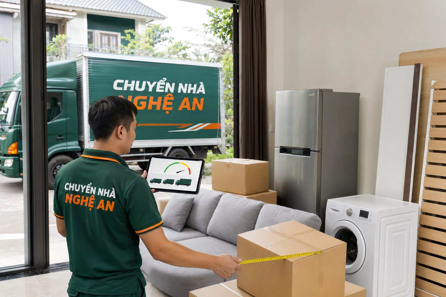 Ước lượng khối lượng đồ đạc bằng ứng dụng để chọn loại xe tải phù hợp